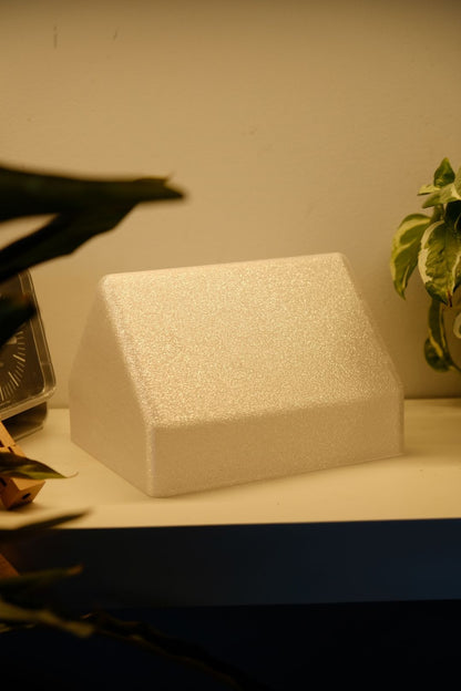 pendant lamp, reading nook bedside illuminator, architectural bibliophile nightstand