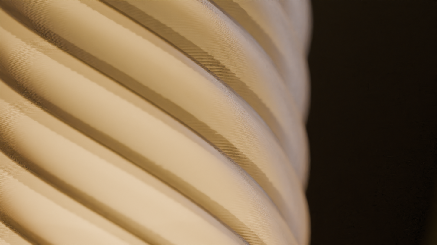 Pendant Light, Spiral Sculptural Shade, Nordic Bedside Ceiling Contemporary Accent