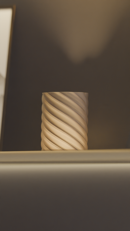 Pendant Light, Spiral Sculptural Shade, Nordic Bedside Ceiling Contemporary Accent