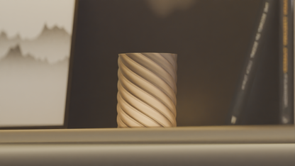 Pendant Light, Spiral Sculptural Shade, Nordic Bedside Ceiling Contemporary Accent