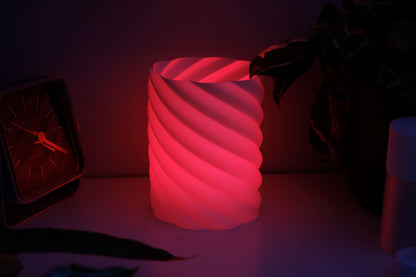 Pendant Light, Spiral Sculptural Shade, Nordic Bedside Ceiling Contemporary Accent