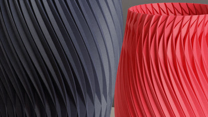 Spiral Vase, Parametric Swirl Tabletop Vessel, Contemporary Nordic Accent Sculpture