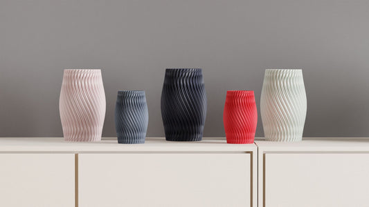 Spiral Vase, Nordic Twist Sculpture, Modern Tabletop Accent, Architectural Ornament