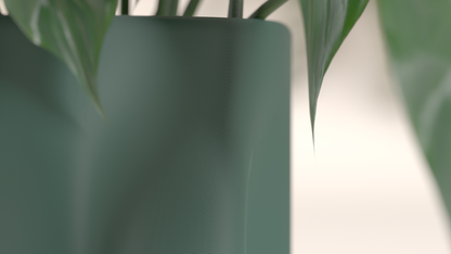 Minimalist Planter Pot, Elegant Geometric Ripple Texture, Hidden Drainage, Japandi