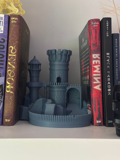 Stylish Gothic Book Nook Light, Original Meticulous Medieval Castle Illuminated, Artistic Bookshelf-Ready Library Accent