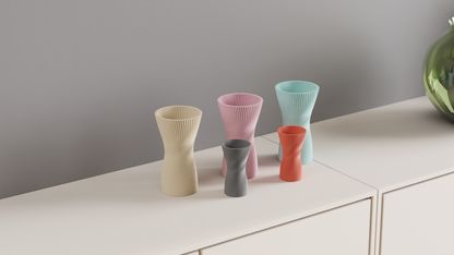 Japandi Style Spiral Vase, Elegant Twisted Hourglass Decorative Flower Holder, Stylish Contemporary Table Accent