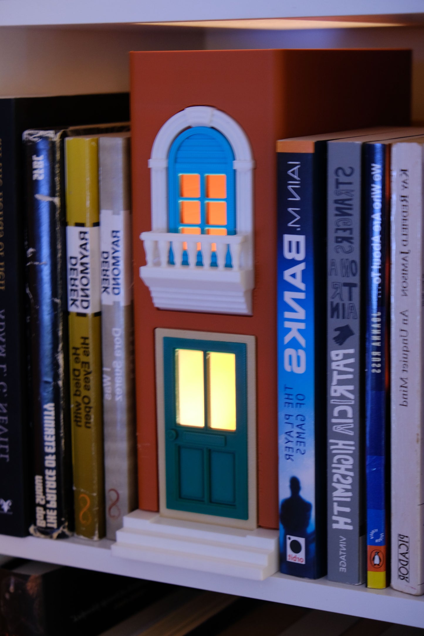 Original Book Nook Lamp, Stylish Bookshelf Insert, Enchanting Miniature Storybook Illumination, Modern Art Deco