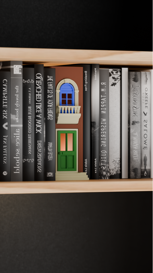 Original Book Nook Lamp, Stylish Bookshelf Insert, Enchanting Miniature Storybook Illumination, Modern Art Deco