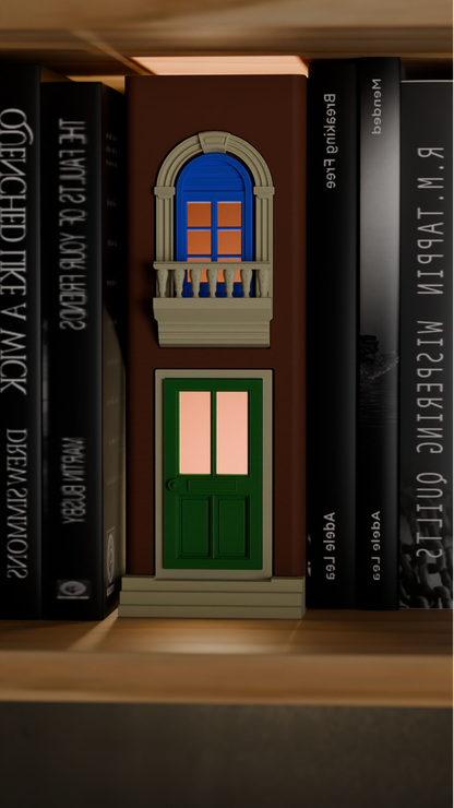 Original Book Nook Lamp, Stylish Bookshelf Insert, Enchanting Miniature Storybook Illumination, Modern Art Deco