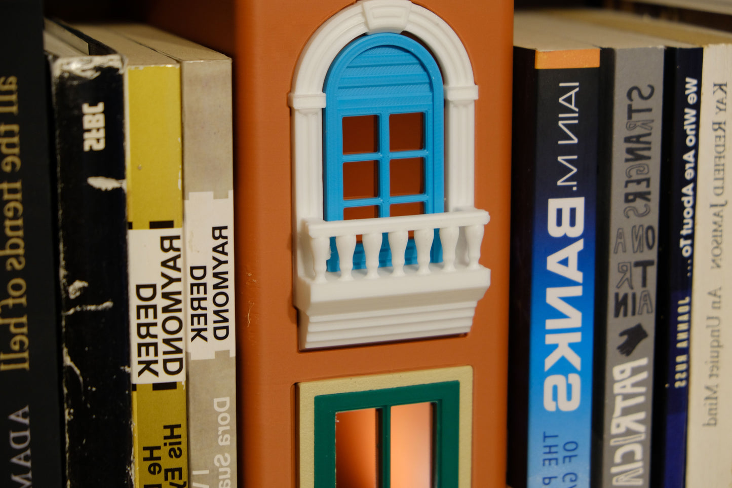 Original Book Nook Lamp, Stylish Bookshelf Insert, Enchanting Miniature Storybook Illumination, Modern Art Deco