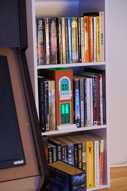 Original Book Nook Lamp, Stylish Bookshelf Insert, Enchanting Miniature Storybook Illumination, Modern Art Deco