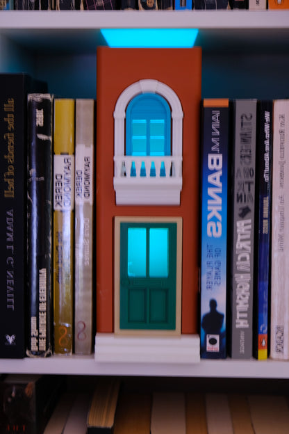 Original Book Nook Lamp, Stylish Bookshelf Insert, Enchanting Miniature Storybook Illumination, Modern Art Deco