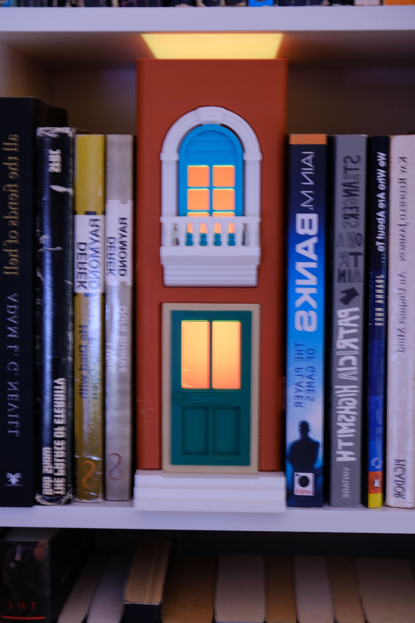 Original Book Nook Lamp, Stylish Bookshelf Insert, Enchanting Miniature Storybook Illumination, Modern Art Deco