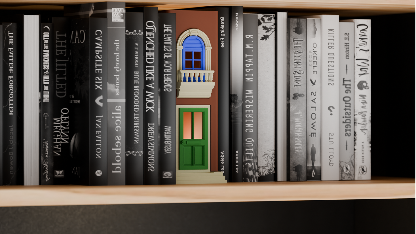 Original Book Nook Lamp, Stylish Bookshelf Insert, Enchanting Miniature Storybook Illumination, Modern Art Deco