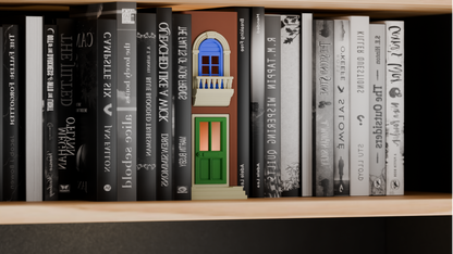 Original Book Nook Lamp, Stylish Bookshelf Insert, Enchanting Miniature Storybook Illumination, Modern Art Deco