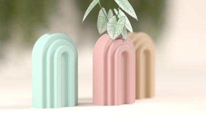Propagation Vase, Contemporary Geometric Arch Display, Desktop Botanical Tube Planter