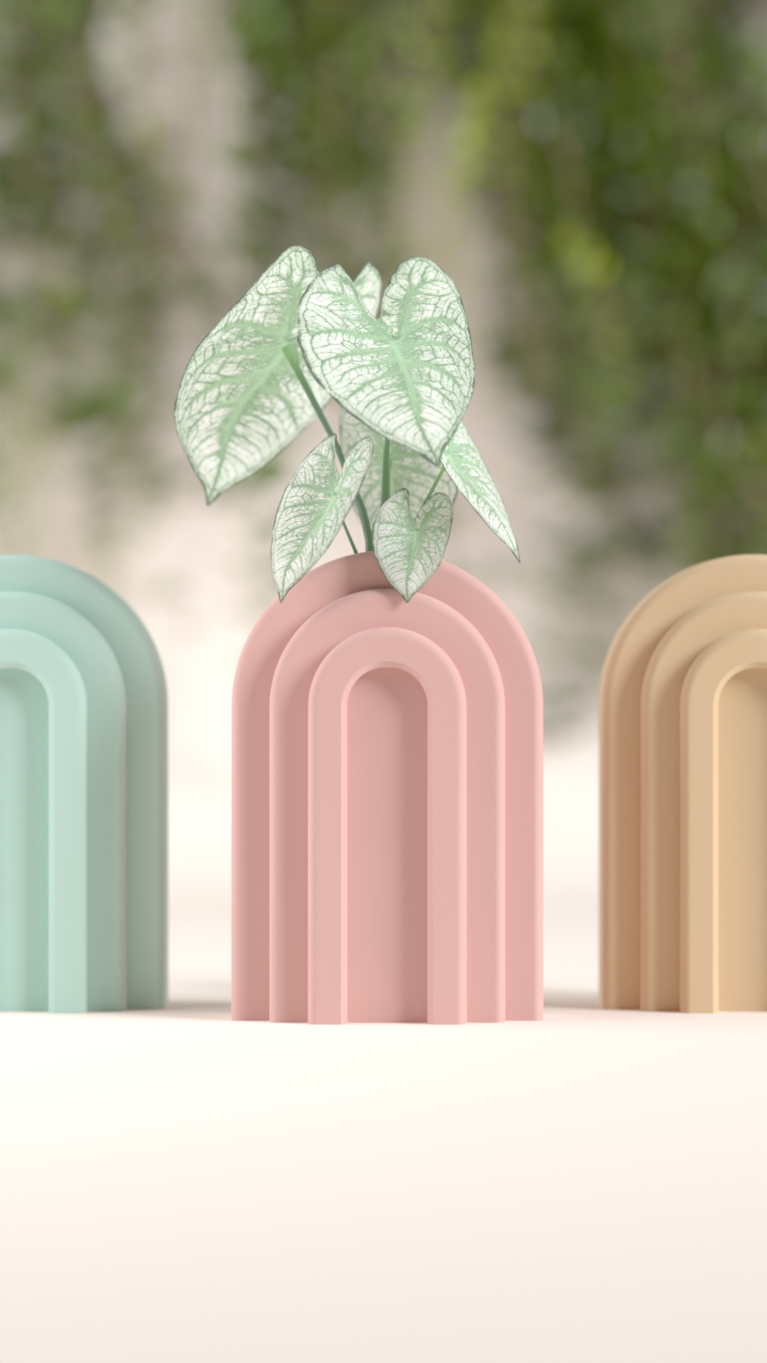 Propagation Vase, Contemporary Geometric Arch Display, Desktop Botanical Tube Planter