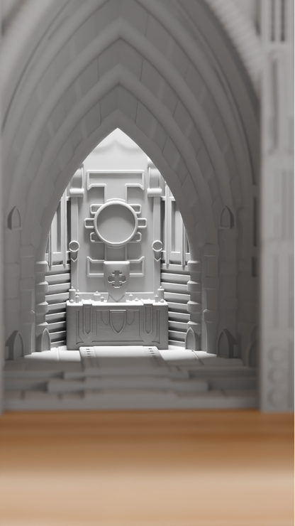 book nook lamp, neo gothic cathedral illumination, atmospheric bookshelf accents