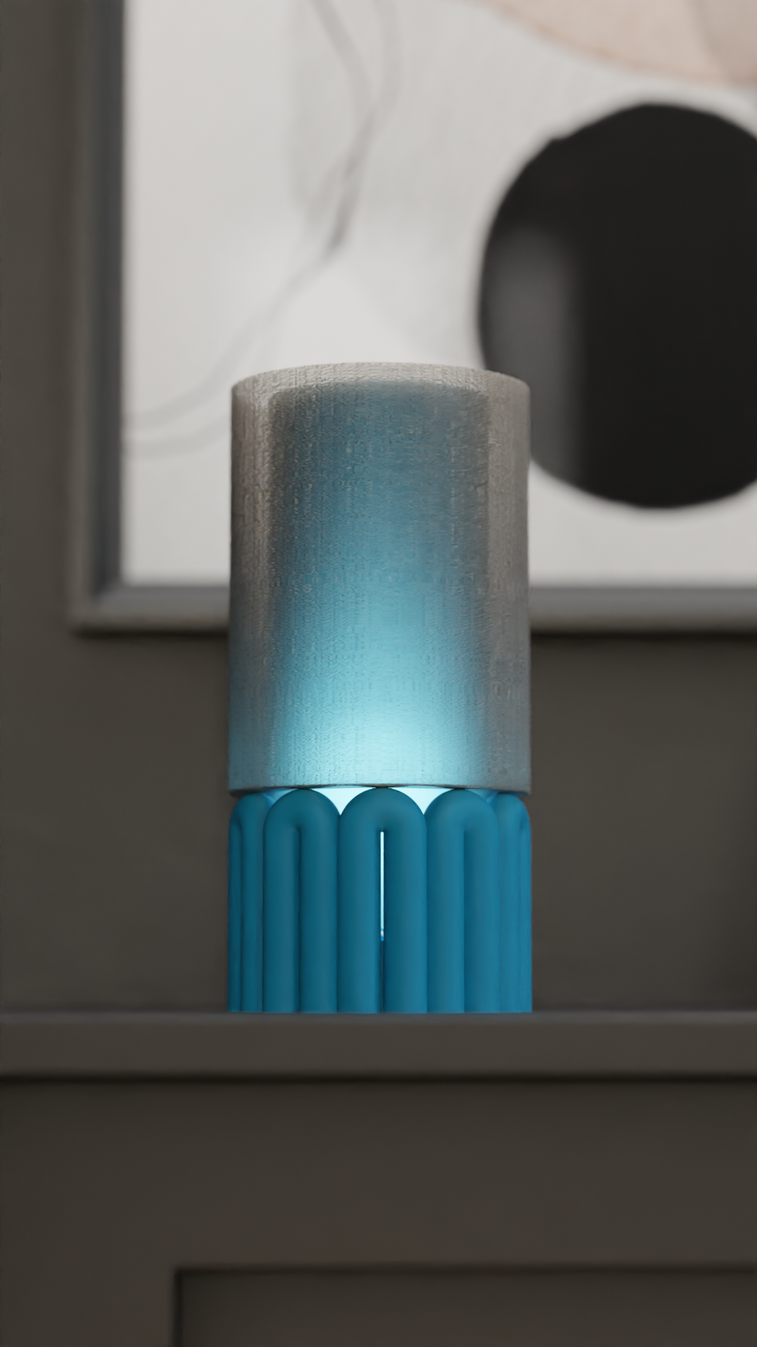 Stylish Pendant Lamp Wibble Gummy Shade, Contemporary Minimalist Sculptural Diffuser, Japandi Style Bedside Statement
