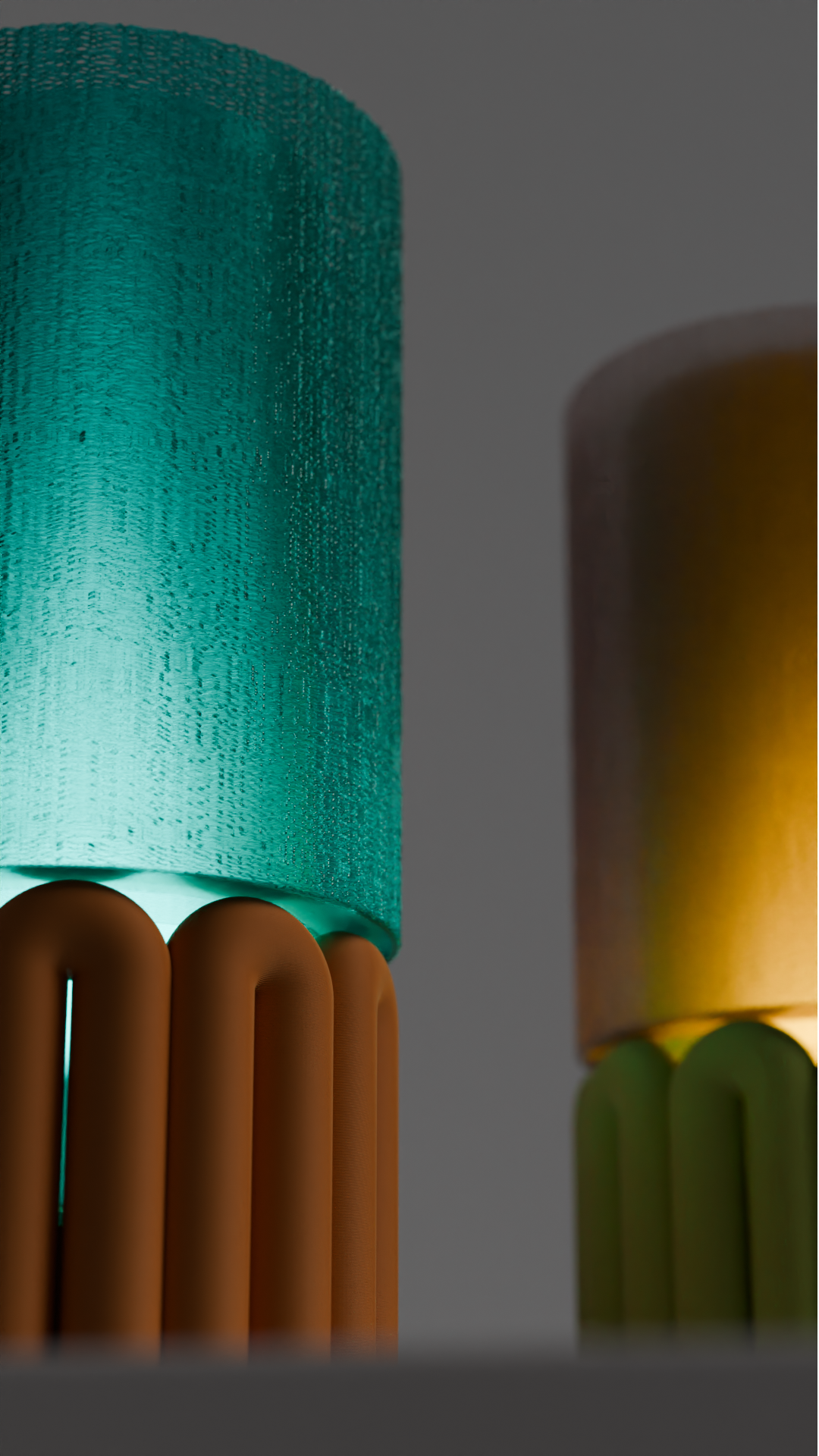 Stylish Pendant Lamp Wibble Gummy Shade, Contemporary Minimalist Sculptural Diffuser, Japandi Style Bedside Statement