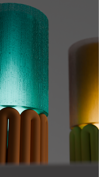 Stylish Pendant Lamp Wibble Gummy Shade, Contemporary Minimalist Sculptural Diffuser, Japandi Style Bedside Statement