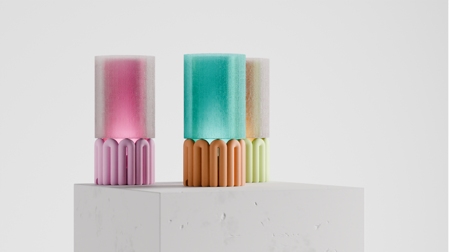 Stylish Pendant Lamp Wibble Gummy Shade, Contemporary Minimalist Sculptural Diffuser, Japandi Style Bedside Statement