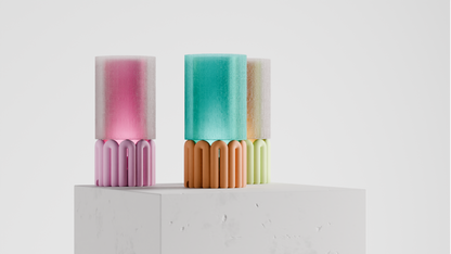 Stylish Pendant Lamp Wibble Gummy Shade, Contemporary Minimalist Sculptural Diffuser, Japandi Style Bedside Statement