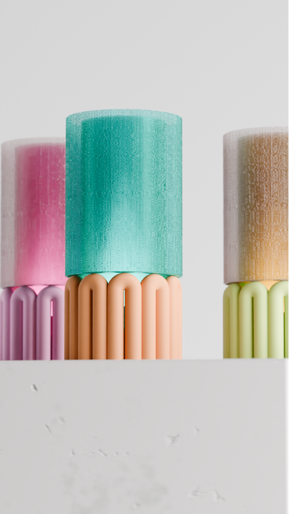 Stylish Pendant Lamp Wibble Gummy Shade, Contemporary Minimalist Sculptural Diffuser, Japandi Style Bedside Statement