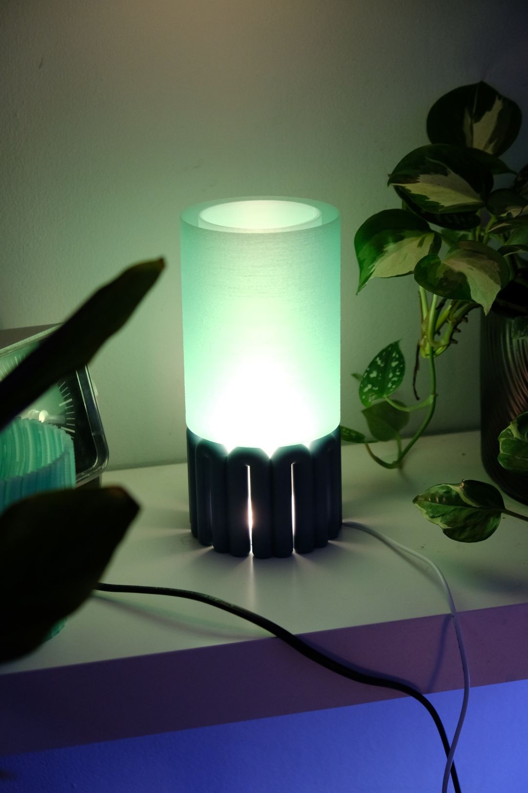 Stylish Pendant Lamp Wibble Gummy Shade, Contemporary Minimalist Sculptural Diffuser, Japandi Style Bedside Statement