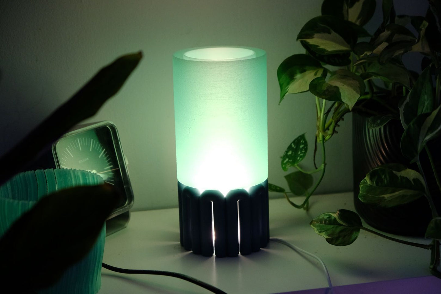 Stylish Pendant Lamp Wibble Gummy Shade, Contemporary Minimalist Sculptural Diffuser, Japandi Style Bedside Statement