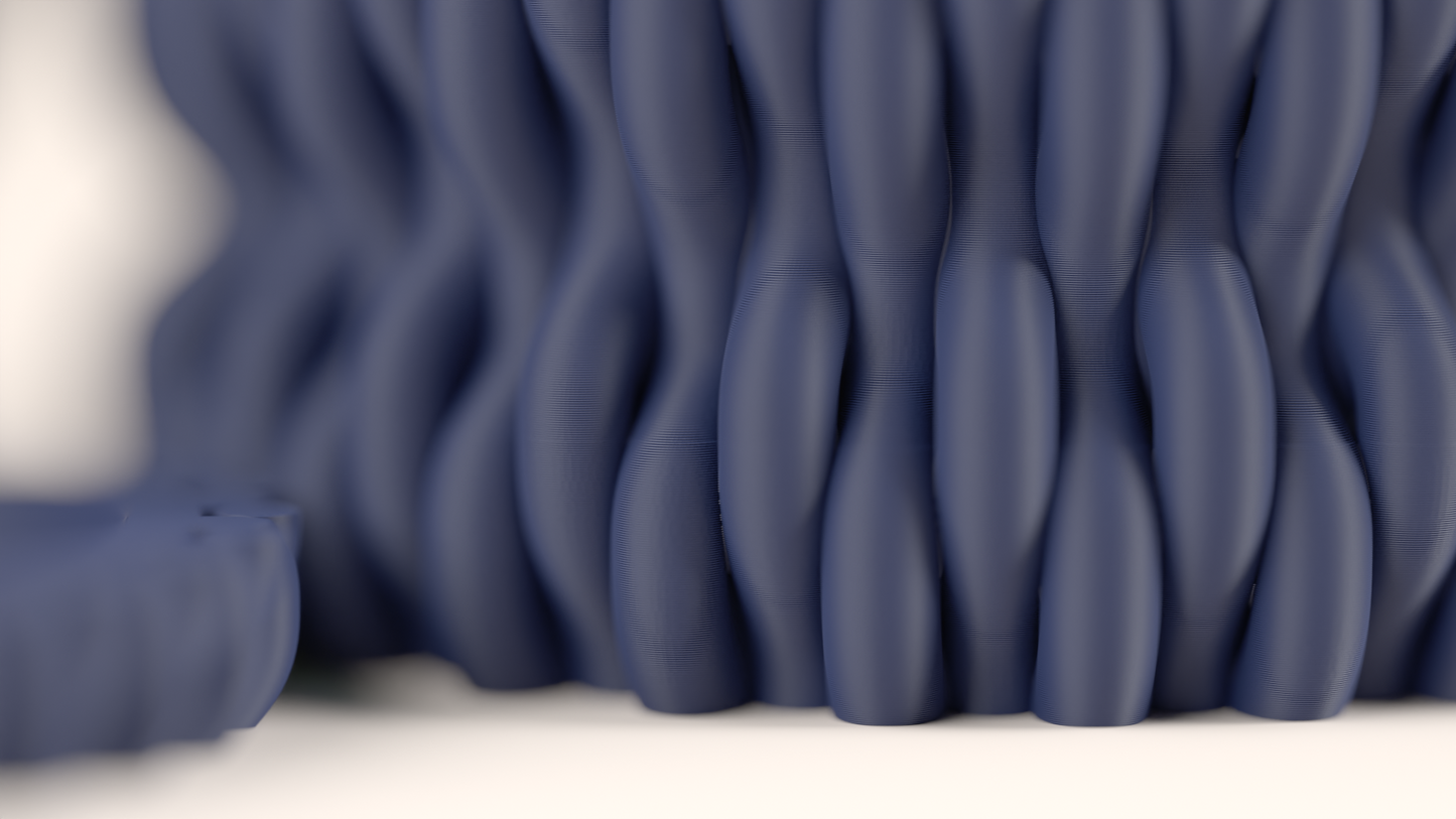 Stylish Planter Undulating Container, Artistic Hidden Drip Tray Succulent, Modern Nordic Style Contemporary Statement