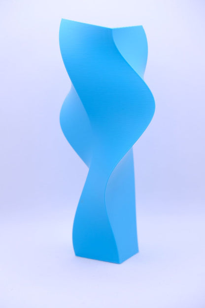 Artistic Twisted Sculptural Vase, Modern Geometric Curved Tabletop Accent, Minimalist Stylish Decorative Flower Holder