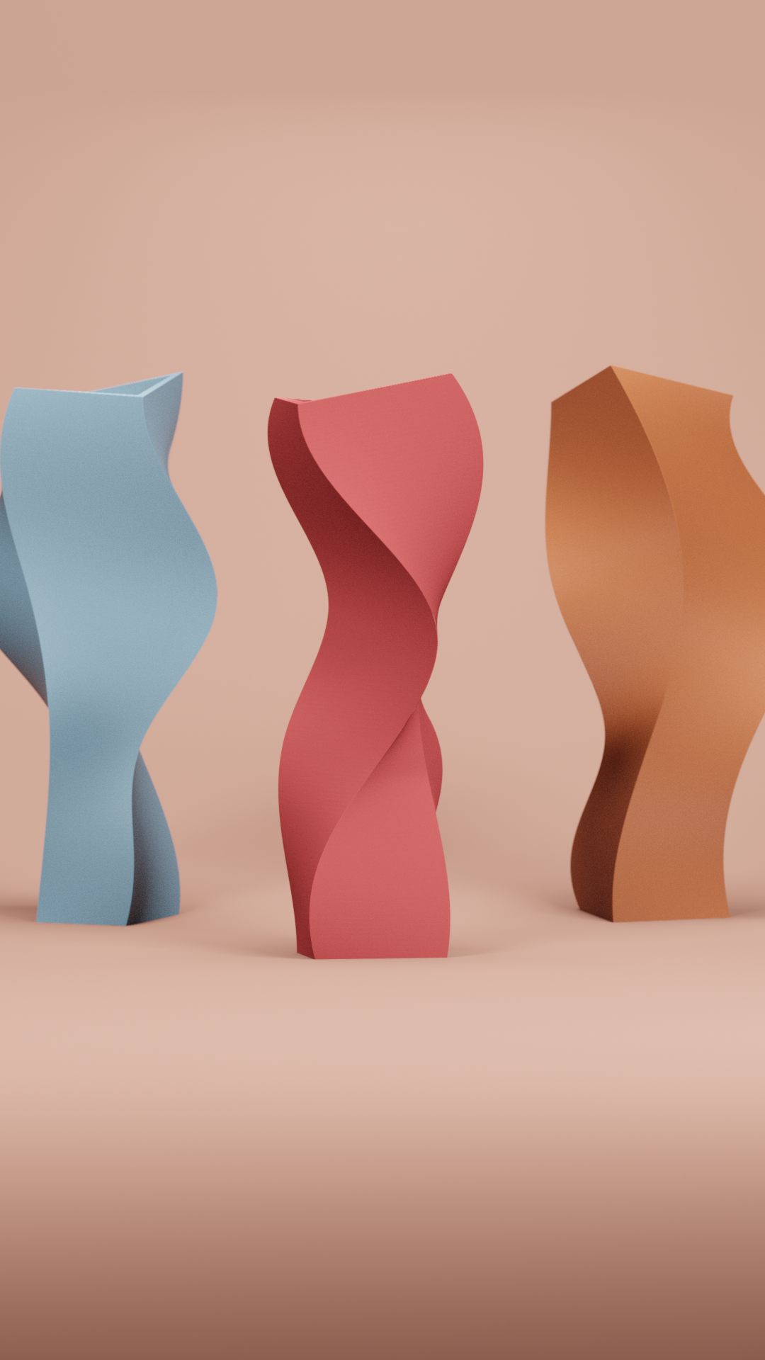 Artistic Twisted Sculptural Vase, Modern Geometric Curved Tabletop Accent, Minimalist Stylish Decorative Flower Holder