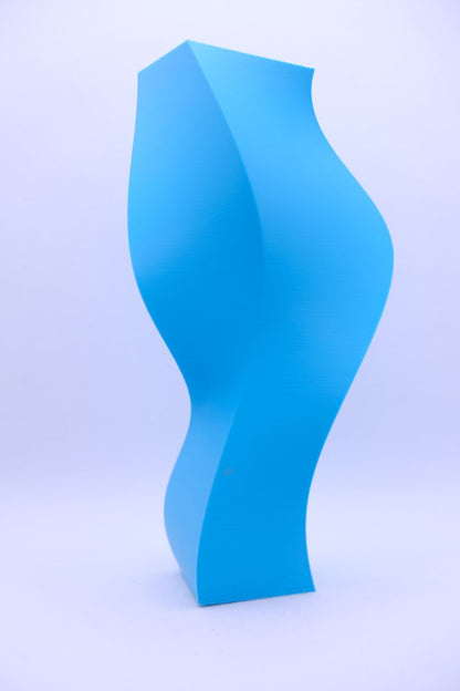 Artistic Twisted Sculptural Vase, Modern Geometric Curved Tabletop Accent, Minimalist Stylish Decorative Flower Holder