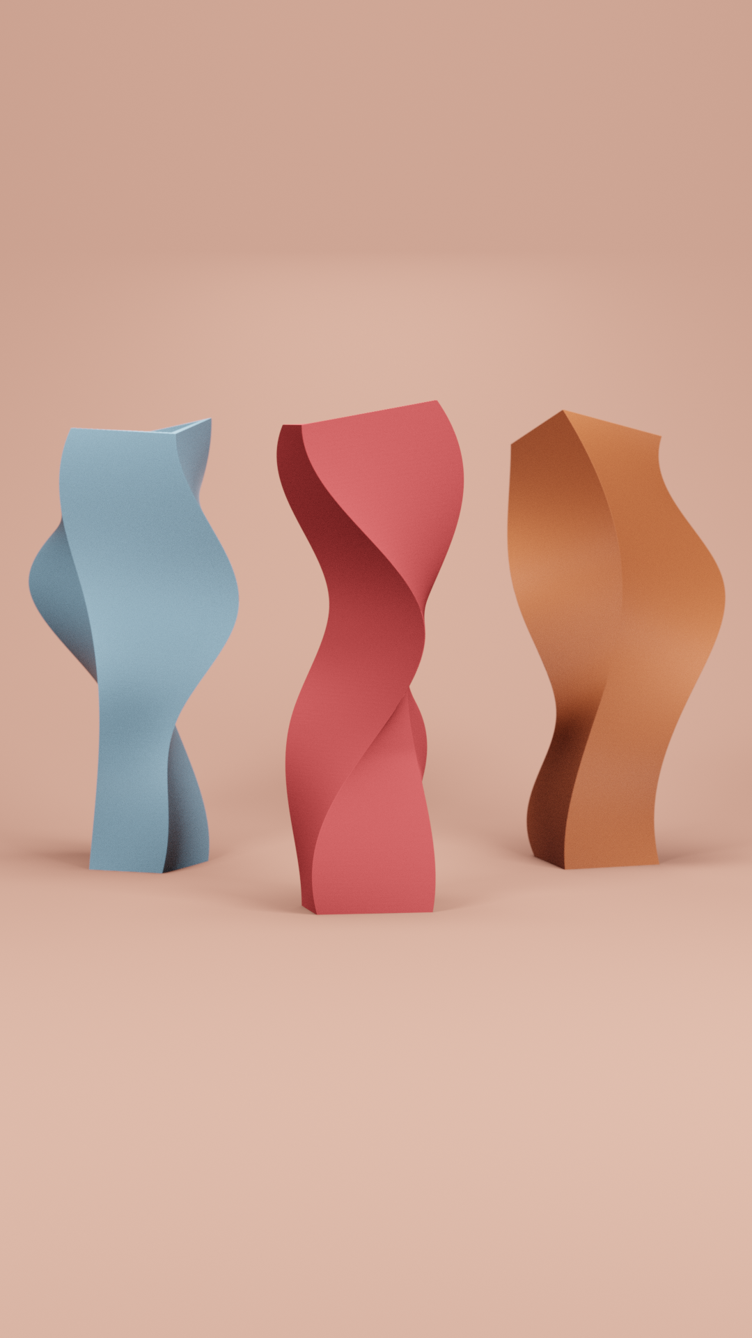 Artistic Twisted Sculptural Vase, Modern Geometric Curved Tabletop Accent, Minimalist Stylish Decorative Flower Holder