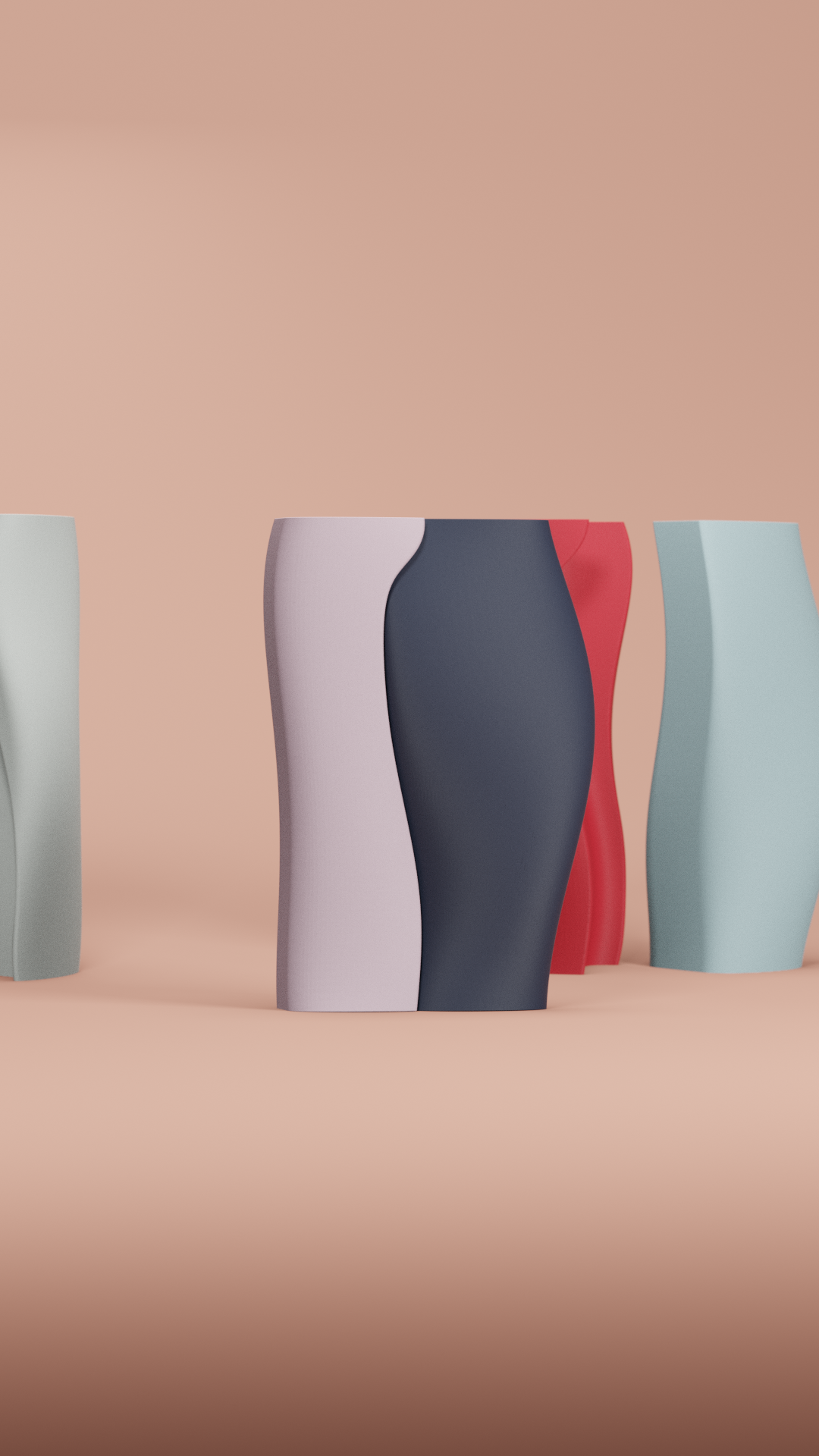 sculptural vase, interlocking decorative vessel, contemporary table accent, minimalist elegance