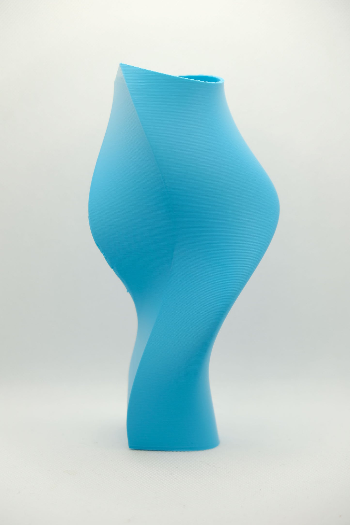 Modern Vase, Artisanal Deco Sculptural Vessel, Twisted Minimalist Tabletop Accent