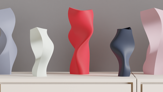 Modern Vase, Artisanal Deco Sculptural Vessel, Twisted Minimalist Tabletop Accent