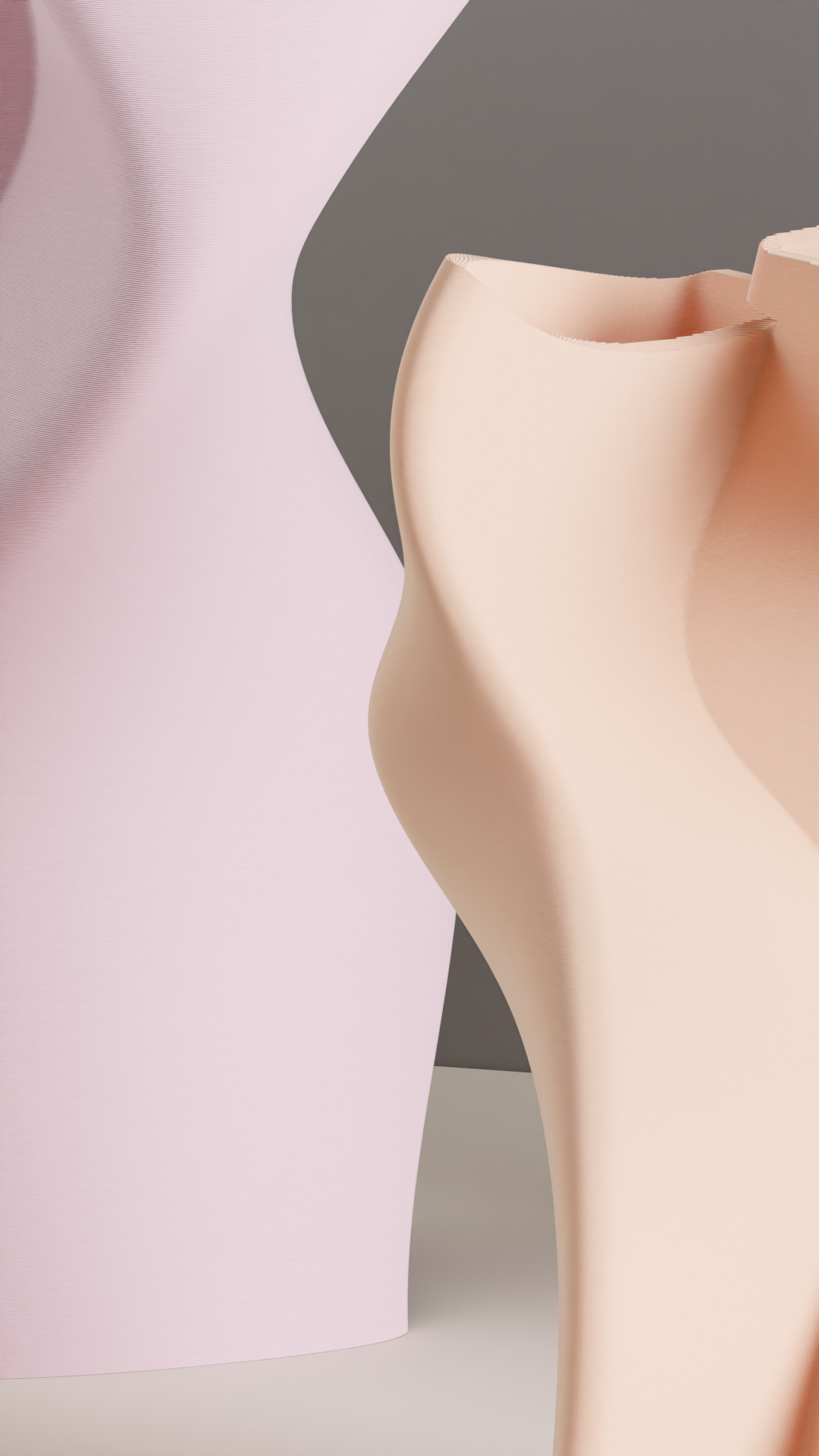 Sculptural Vase, Twisted Dual Chamber Statement, Japandi Tabletop Accent Contemporary