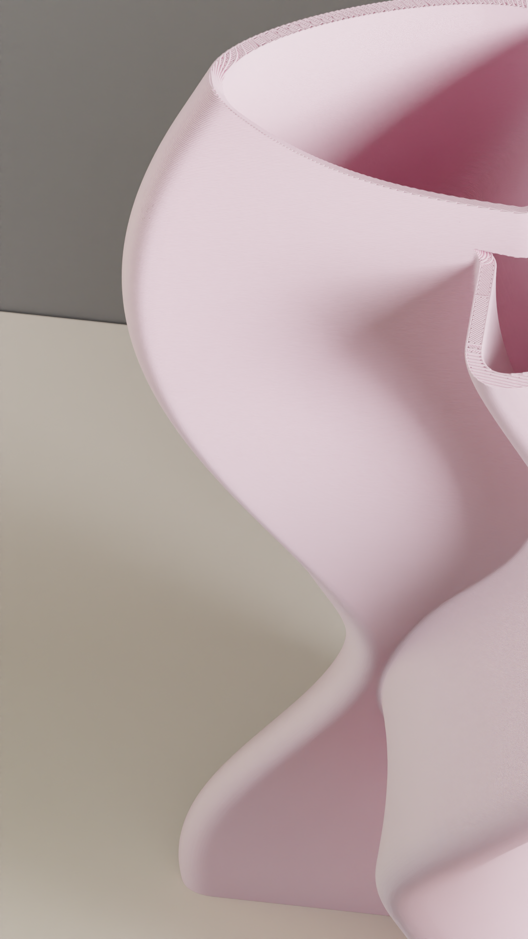 Sculptural Vase, Twisted Dual Chamber Statement, Japandi Tabletop Accent Contemporary