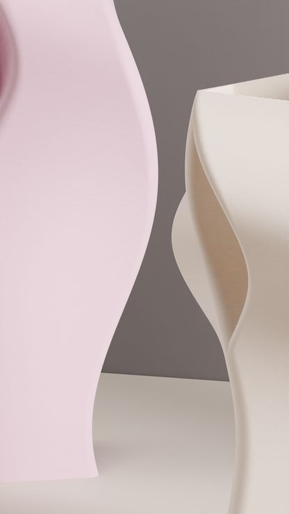 Stylish Elegant Artistic Vase, Geometric Sculptural Centerpiece, Modern Minimalist Tabletop Accent, Original Architectural Decor