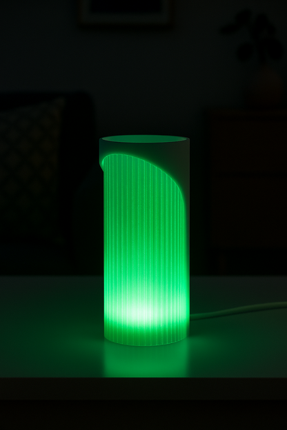 Elegant Geometric Pendant Light, Dual Shade Designer Ribbed Cylinder Lamp, Modern Hanging Ceiling Accent