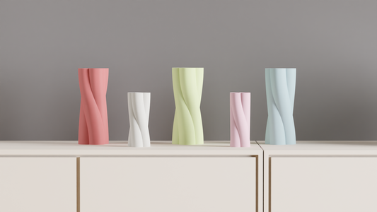 Spiral Vase, Twisted Decor, Modern Japandi Organizer, Sculptural Elegant Centerpiece