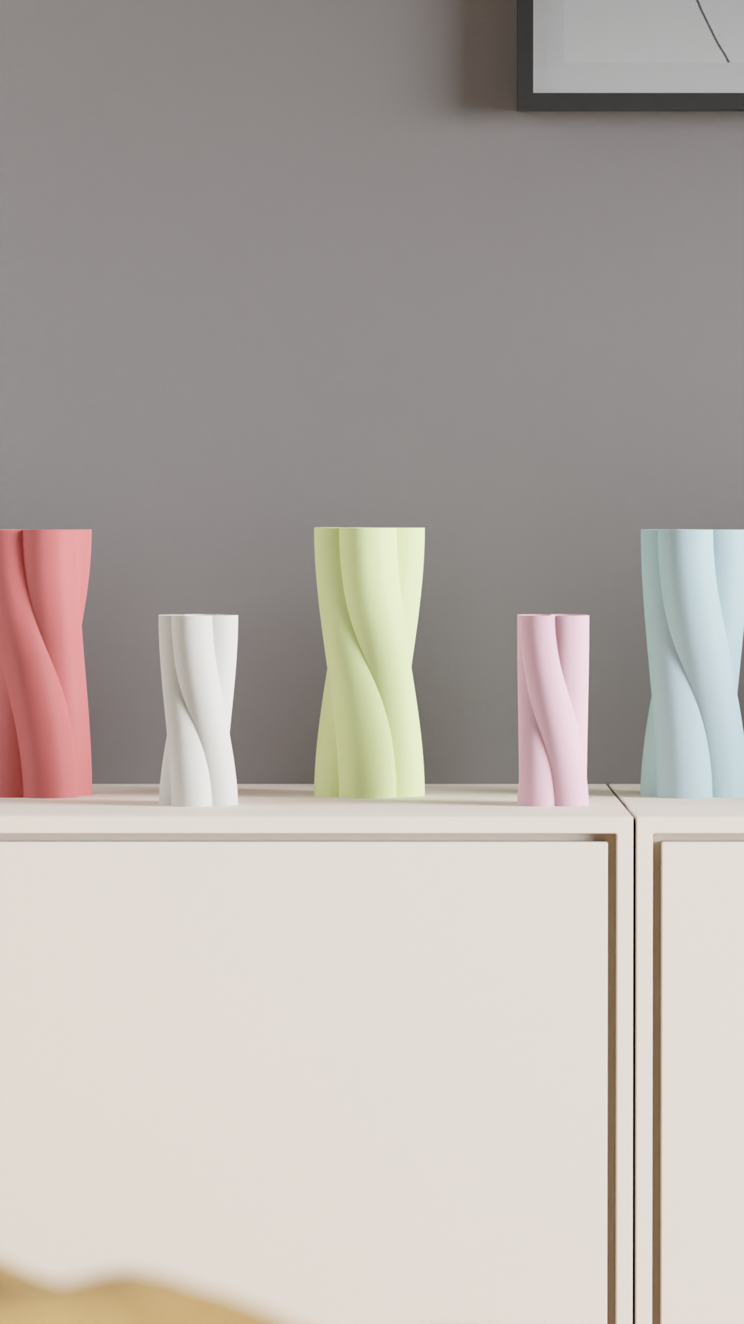 Spiral Vase, Twisted Decor, Modern Japandi Organizer, Sculptural Elegant Centerpiece