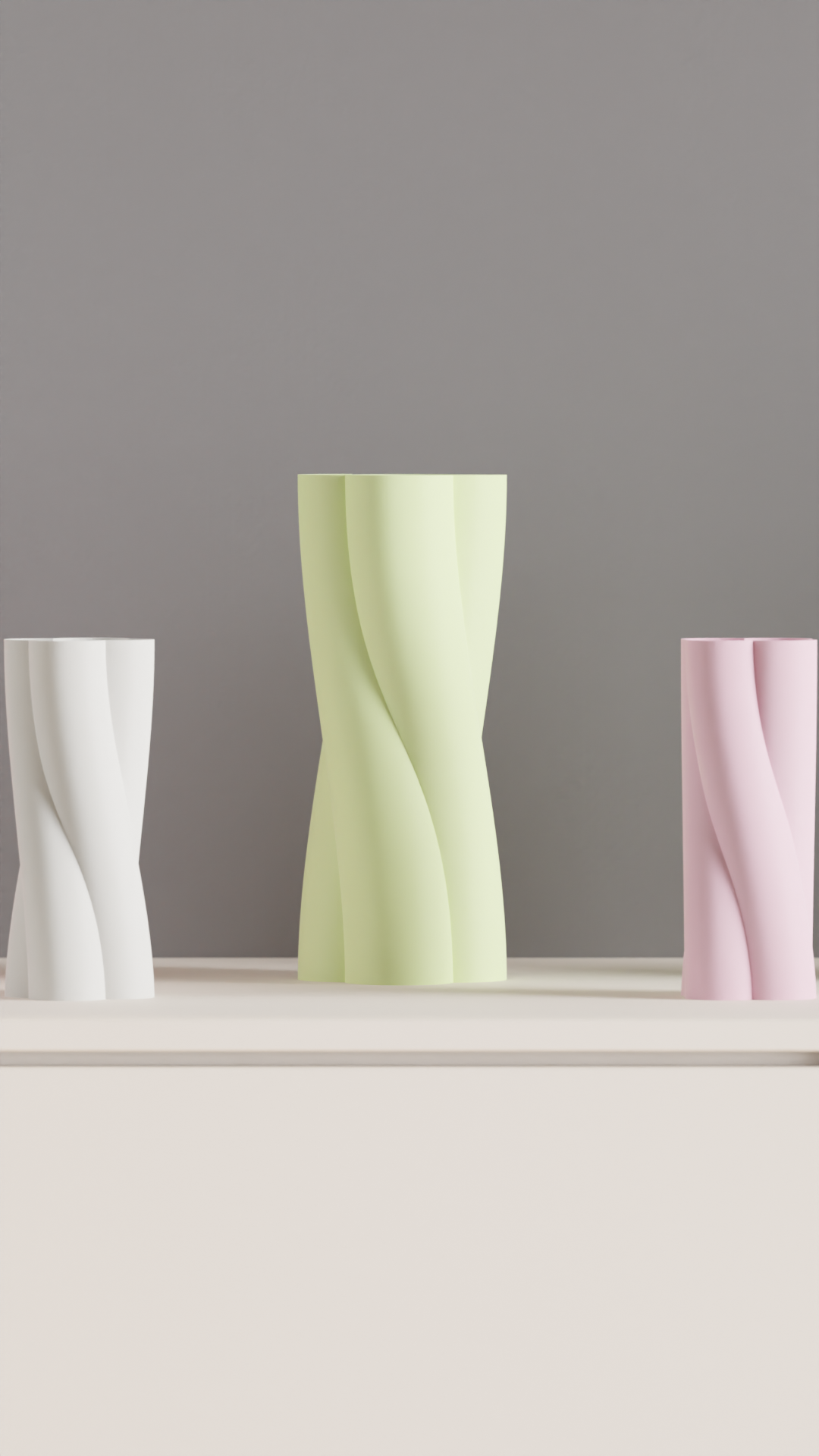 Spiral Vase, Twisted Decor, Modern Japandi Organizer, Sculptural Elegant Centerpiece