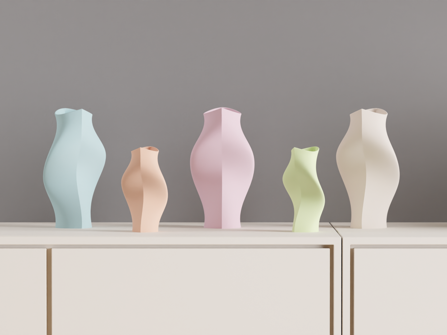 Modern Vase, Sculptural Organic Tabletop Accent, Minimalist Japandi Bloom Holder