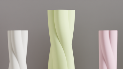 Spiral Vase, Twisted Decor, Modern Japandi Organizer, Sculptural Elegant Centerpiece