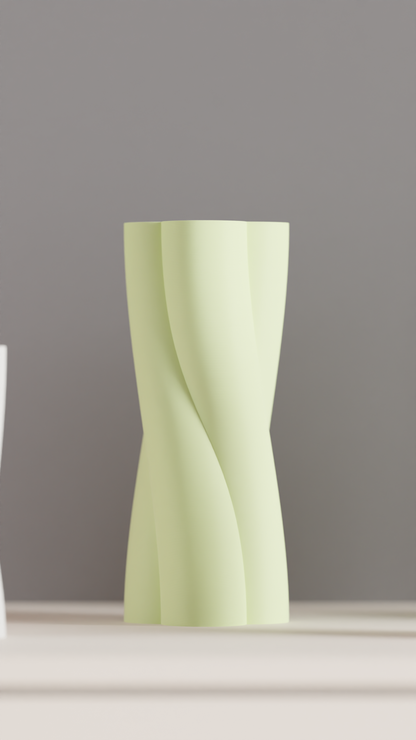 Spiral Vase, Twisted Decor, Modern Japandi Organizer, Sculptural Elegant Centerpiece