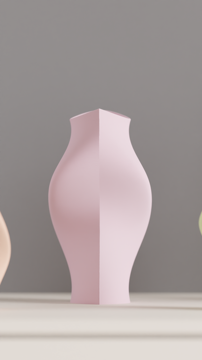 Modern Vase, Sculptural Organic Tabletop Accent, Minimalist Japandi Bloom Holder