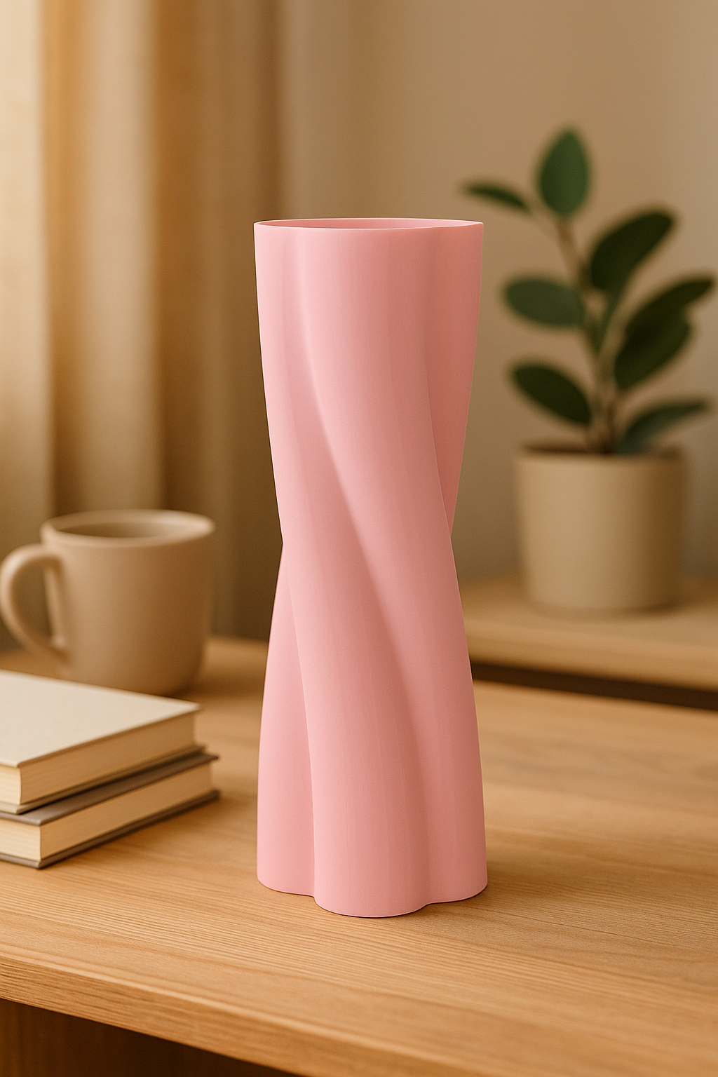 Spiral Vase, Twisted Decor, Modern Japandi Organizer, Sculptural Elegant Centerpiece